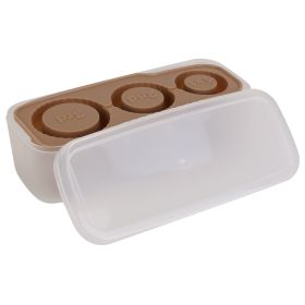 Fit For 20OZ/30OZ/40OZ Stanley Cup Ice Cube Mold Tray With Lid And Bin - Easy Release, Silicone, Hollow Cylinder (Option: Coffee)
