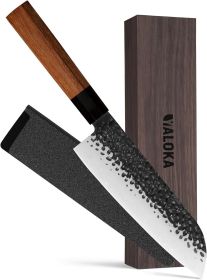 YALOKA 8 Inch Gyuto - Professional Japanese Chef Knife - 3 Layers High Carbon Steel (Option: Santoku knife)