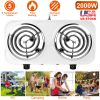 2000W Portable Electric Double Burner Hot Plate with 5 Temperature Adjustments & Non-Slip Rubber Feet, Compact