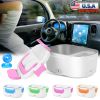 1L Travel Thermal Bento Box, Portable Food Warmer w/ 2 Removable Compartments and 1 Spoon 