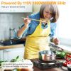 1500W Portable Electric Single Burner Hot Plate with 5 Temperature Adjustments & Non Slip Rubber Feet