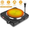 1500W Portable Electric Single Burner Hot Plate with 5 Temperature Adjustments & Non Slip Rubber Feet