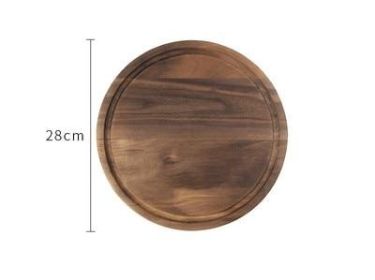 Double-sided Black Walnut Wood Cutting Board (Option: Round)