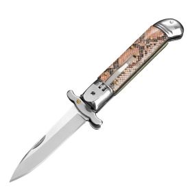 Foldable Knife with Ergonomic Handle (Color: Brown)