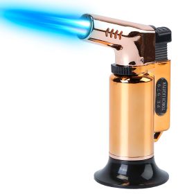 Culinary Adjustable Butane Torch Lighter, Refillable w/ Fire Lock (Gas Not Included) (Option: HG_CookBlowTorch(Gold)_GPCT2777)