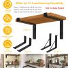 2 Pack Heavy Duty Wall Mounted Shelf Bracket - L-Shaped Metal with Screws Set