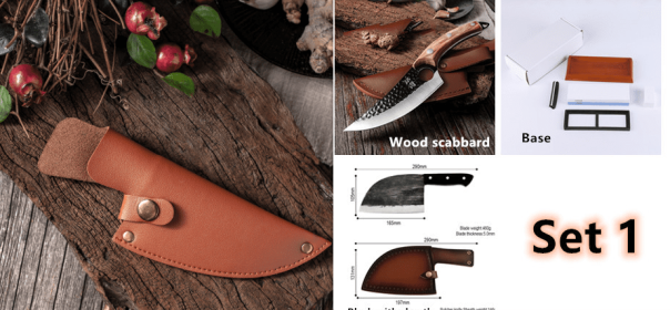 Stainless Steel, High Carbon, Chef Butcher Knife (Option: Style5)