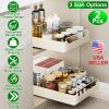 2 Pcs Carbon Steel Pull Out Cabinet Organizer with Handle (55LBS Max Load)