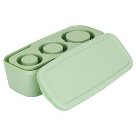 Fit For 20OZ/30OZ/40OZ Stanley Cup Ice Cube Mold Tray With Lid And Bin - Easy Release, Silicone, Hollow Cylinder (Option: Green)