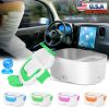1L Travel Thermal Bento Box, Portable Food Warmer w/ 2 Removable Compartments and 1 Spoon 