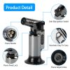 Culinary Adjustable Butane Torch Lighter, Refillable w/ Fire Lock (Gas Not Included)