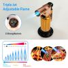 Culinary Adjustable Butane Torch Lighter, Refillable w/ Fire Lock (Gas Not Included)