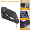 1500W Portable Electric Single Burner Hot Plate with 5 Temperature Adjustments & Non Slip Rubber Feet
