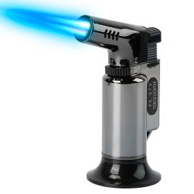 Culinary Adjustable Butane Torch Lighter, Refillable w/ Fire Lock (Gas Not Included) (Option: HG_CookBlowTorch(Black)_GPCT2777)