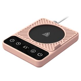 Electric Mug Warmer -Auto Shut Off, Timer Setting, 6 Temperature Levels, (Option: Pink)