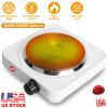 1500W Portable Electric Single Burner Hot Plate with 5 Temperature Adjustments & Non Slip Rubber Feet