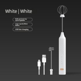 Electric Handheld Egg Whisk (Color: White)