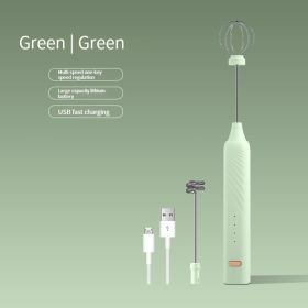Electric Handheld Egg Whisk (Color: Light Green)