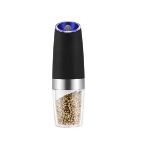 Stainless Steel Automatic Electric Salt/Pepper Mill (Color: 1pcs Black)