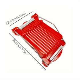1 PC Stainless Steel Multifunctional Cutter (Color: red lunch meat slicer)