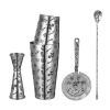 5 Piece Stainless Steel Cocktail Set with Tattoo Patterns
