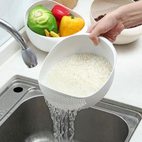 Multi-Functional Kitchen Washing Basket (Color: White)