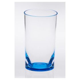 Oval Halo Acrylic Glasses Drinking Set of 4 Hi Ball (15oz), Plastic Drinking Glasses, BPA Free Cocktail Glasses, Drinkware Set, Plastic Water Tumblers (Color: as pic)