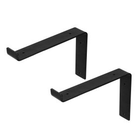 2 Pack Heavy Duty Wall Mounted Shelf Bracket - L-Shaped Metal with Screws Set (Option: T3)