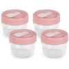 4 Pcs (20OZ) Oats Containers with Lids and Folding Spoons