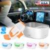 1L Travel Thermal Bento Box, Portable Food Warmer w/ 2 Removable Compartments and 1 Spoon 