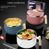1pc  Stainless Steel Large Capacity Instant Noodle Bowl With Lid