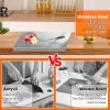 Stainless Steel Cutting Board with Lip for Countertop