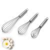 1pc Stainless Steel Enhanced Version Balloon Wire Whisk; 8in/10in/12in