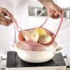 1pc Silicone Steamer Basket With Feet And Handle