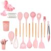 33 pcs Wooden Handle Silicone Spoon Shovel Set