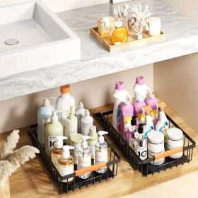 Pull-out Cabinet Organizer (Color: Black)