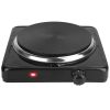 1500W Portable Electric Single Burner Hot Plate with 5 Temperature Adjustments & Non Slip Rubber Feet