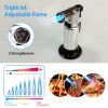 Culinary Adjustable Butane Torch Lighter, Refillable w/ Fire Lock (Gas Not Included)