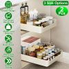 2 Pcs Carbon Steel Pull Out Cabinet Organizer with Handle (55LBS Max Load)
