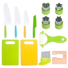 Children's Plastic Birthday Cake Stand & Knife Set (Option: 13 Piece Set)