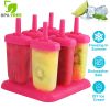 6 Pcs Plastic Popsicle Maker