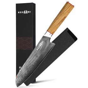 KEGANI Kiritsuke Knife - 8 Inch Professional Japanese Chef's Knife- D-Shaped Handle (Option: Santoku knife)
