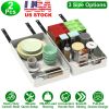 2 Pcs Carbon Steel Pull Out Cabinet Organizer with Handle (55LBS Max Load)