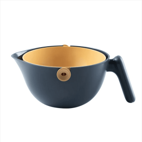 Rotating Colander and Bowl Set (Color: Blue)