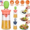 2-in-1 Oil Dispenser Bottle with Silicone Brush Dropper