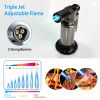 Culinary Adjustable Butane Torch Lighter, Refillable w/ Fire Lock (Gas Not Included)