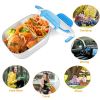 1L Travel Thermal Bento Box w/ 2 Removable Compartments and Spoon 
