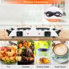 2000W Compact Electric Dual Coil Hot Plate with 5 Temperature Adjustments & Portable Handles