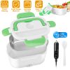 1L Travel Thermal Bento Box w/ 2 Removable Compartments and Spoon 
