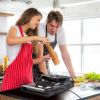 2000W Compact Electric Dual Coil Hot Plate with 5 Temperature Adjustments & Portable Handles